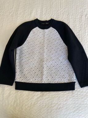 Proenza Schouler Black and White Crew Neck Sweater